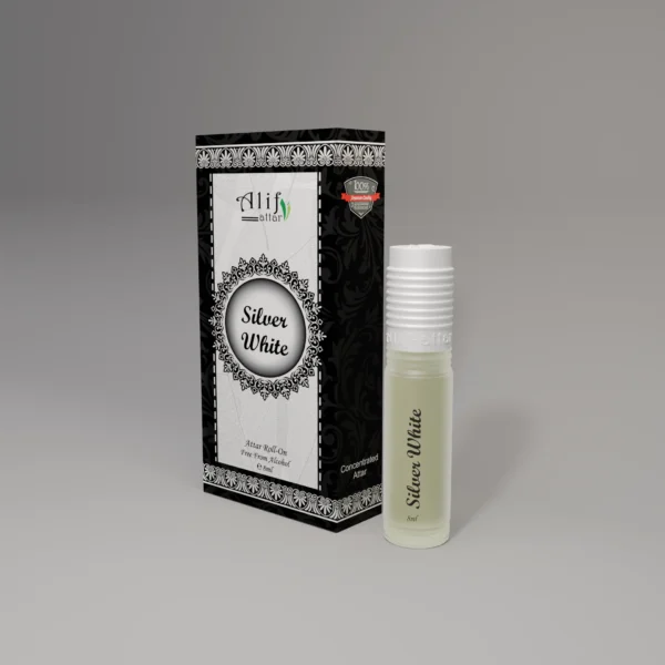 Alif Silver White Attar (সিলভার হোয়াইট আতর) - 8 ml